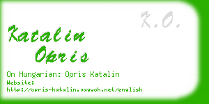 katalin opris business card